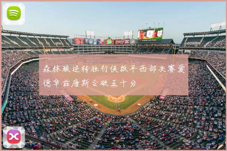 森林狼逆转独行侠扳平西部决赛爱德华兹唐斯合砍五十分