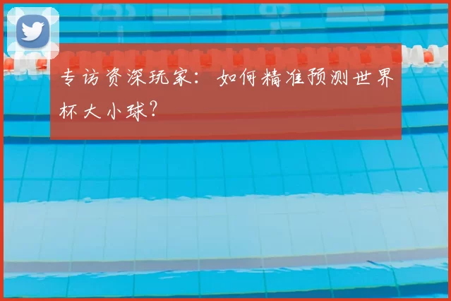 专访资深玩家：如何精准预测世界杯大小球？